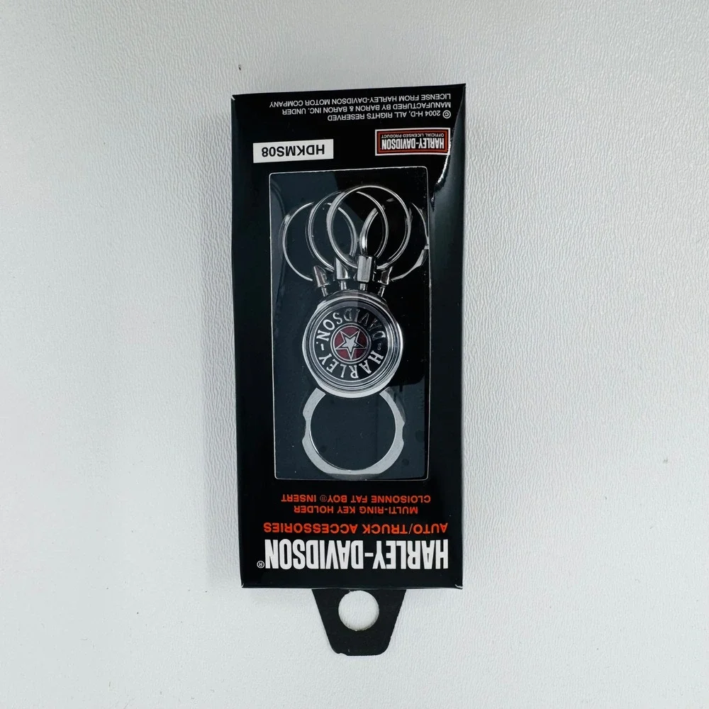 Vintage‎ Harley-Davidson Multi-Ring Key Holder Cloisonne Fat Boy Insert - New